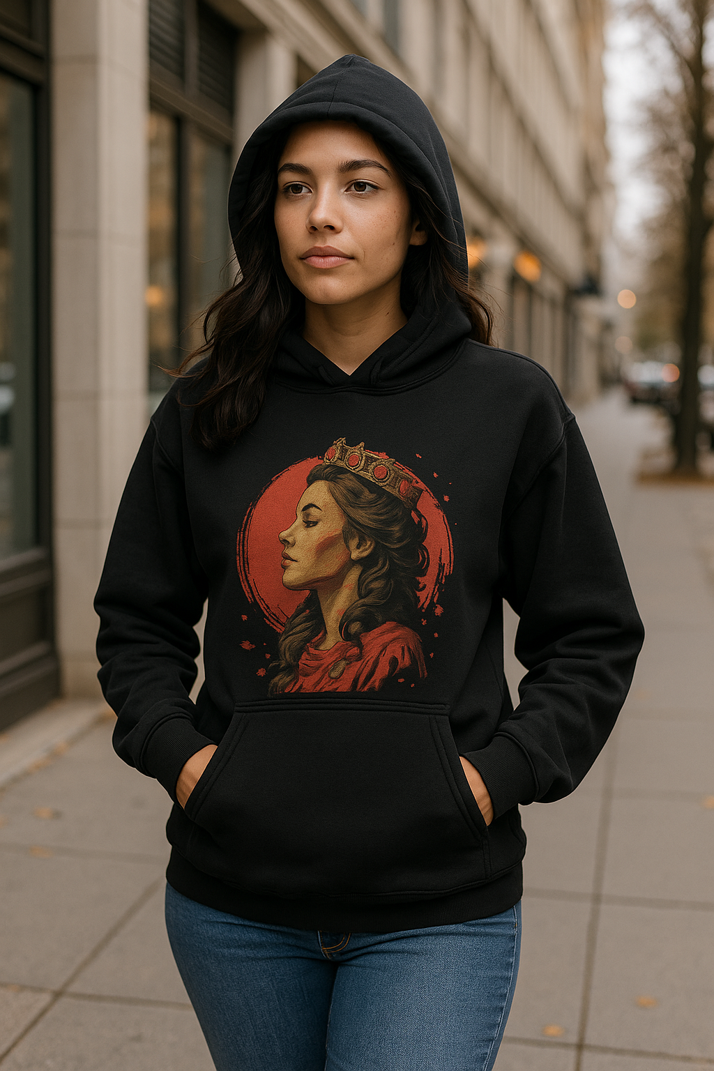 The Bucket Queen Hoodie | Hooper Athletics Streetwear in black – women's basketball apparel