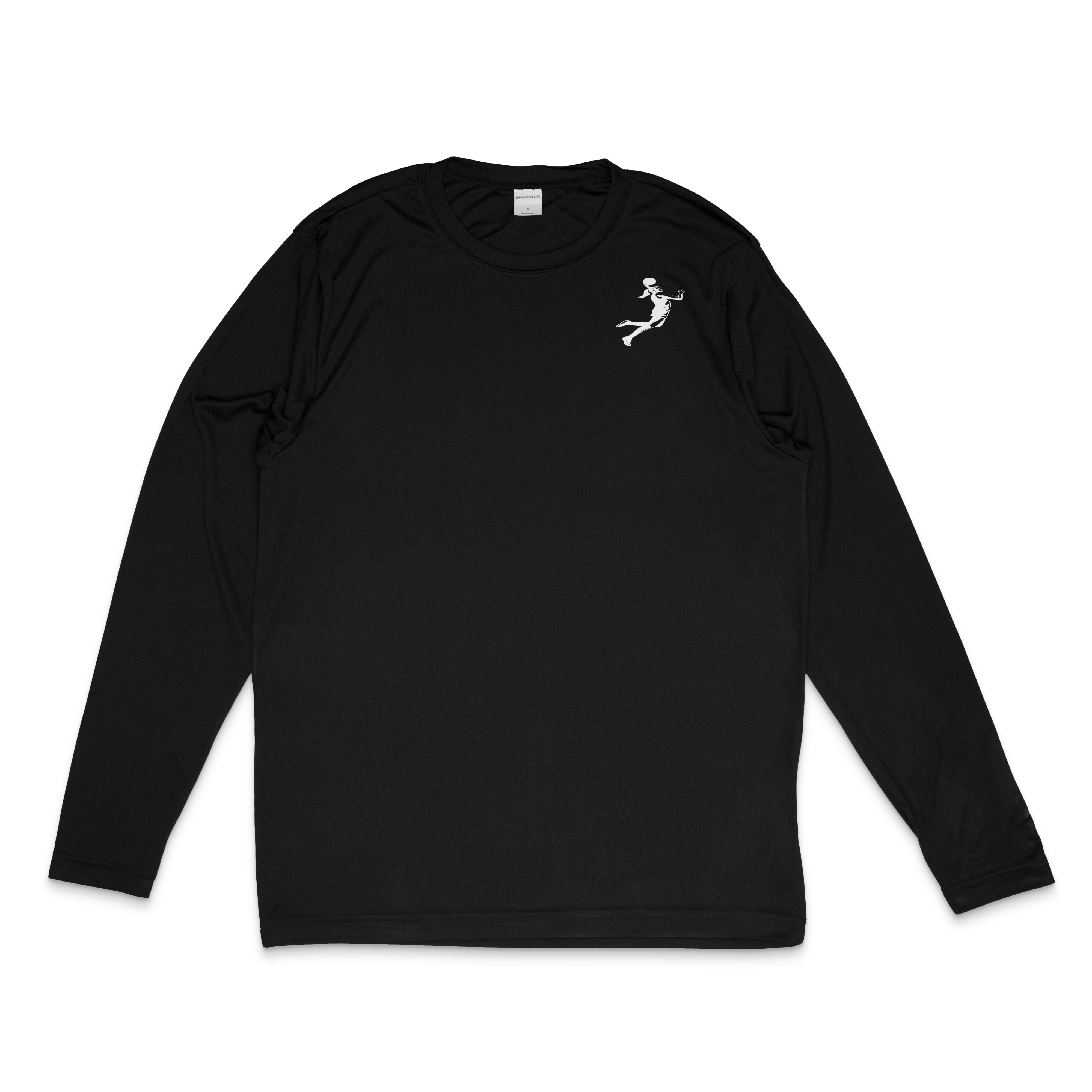 The Official Hooper Athletics Performance Shirt in black – women's basketball apparel -front