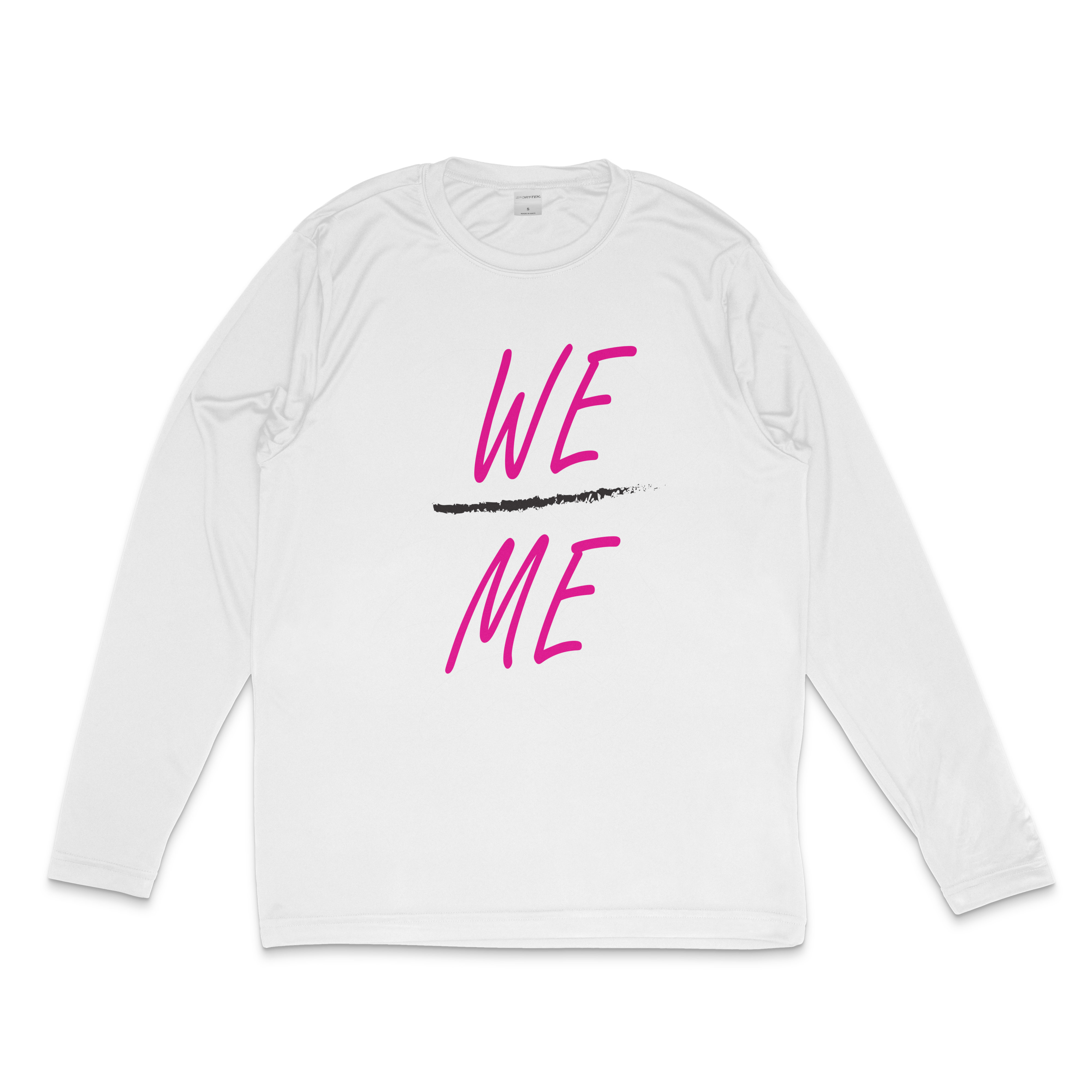 We Over Me: Team First Performance Shirt in white – women's basketball apparel - Front