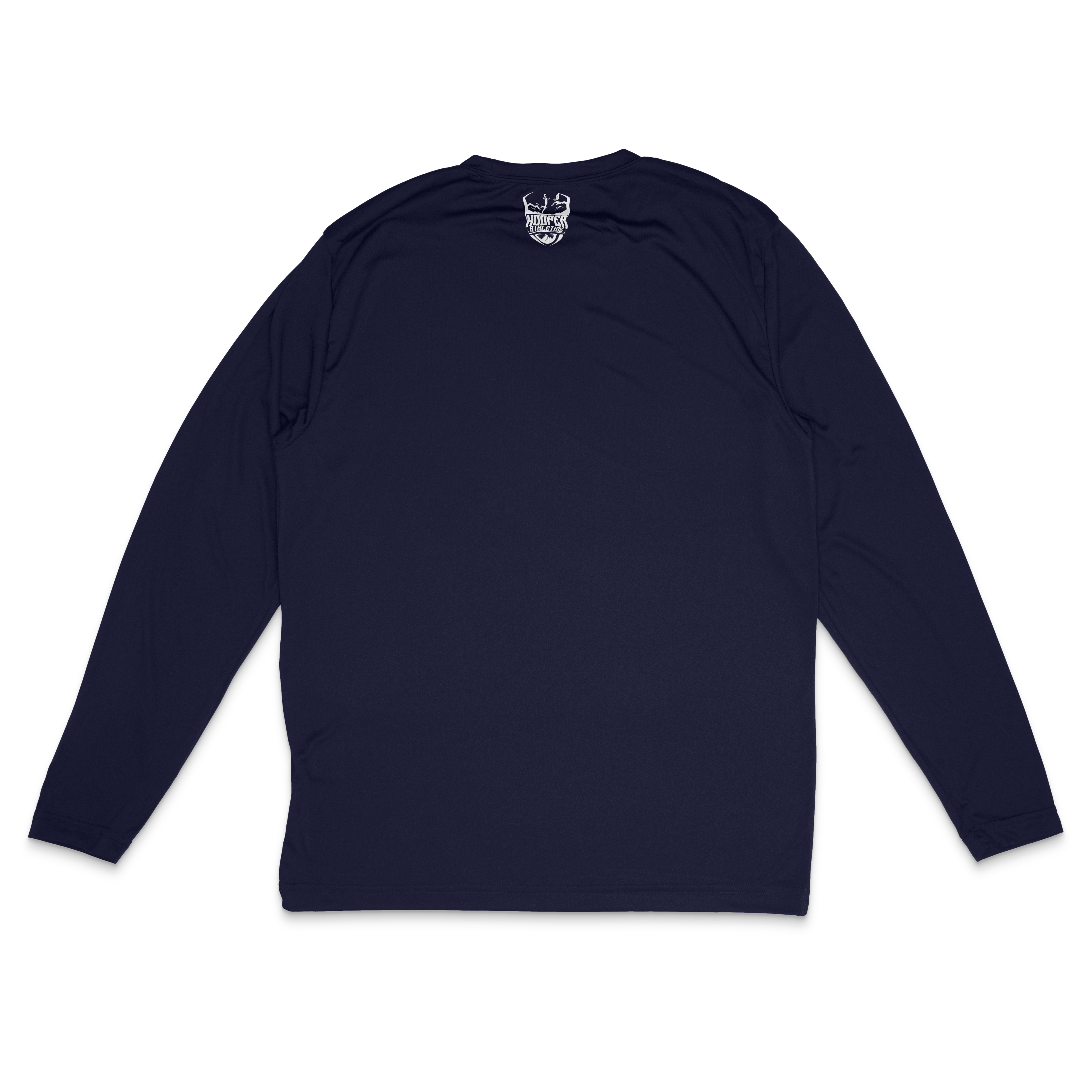 Gimme Three Performance Long Sleeve in navy – women's basketball apparel -back
