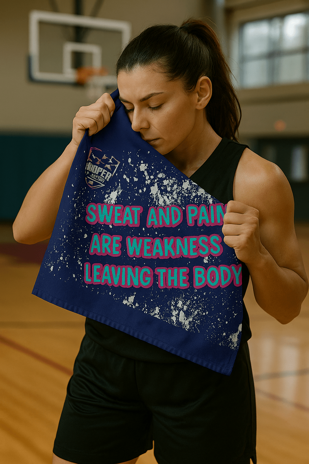 Navy Hooper Sports Towel – 16" x 26" Cotton Rally Towel | Hooper Athletics – Own. Every. Moment.