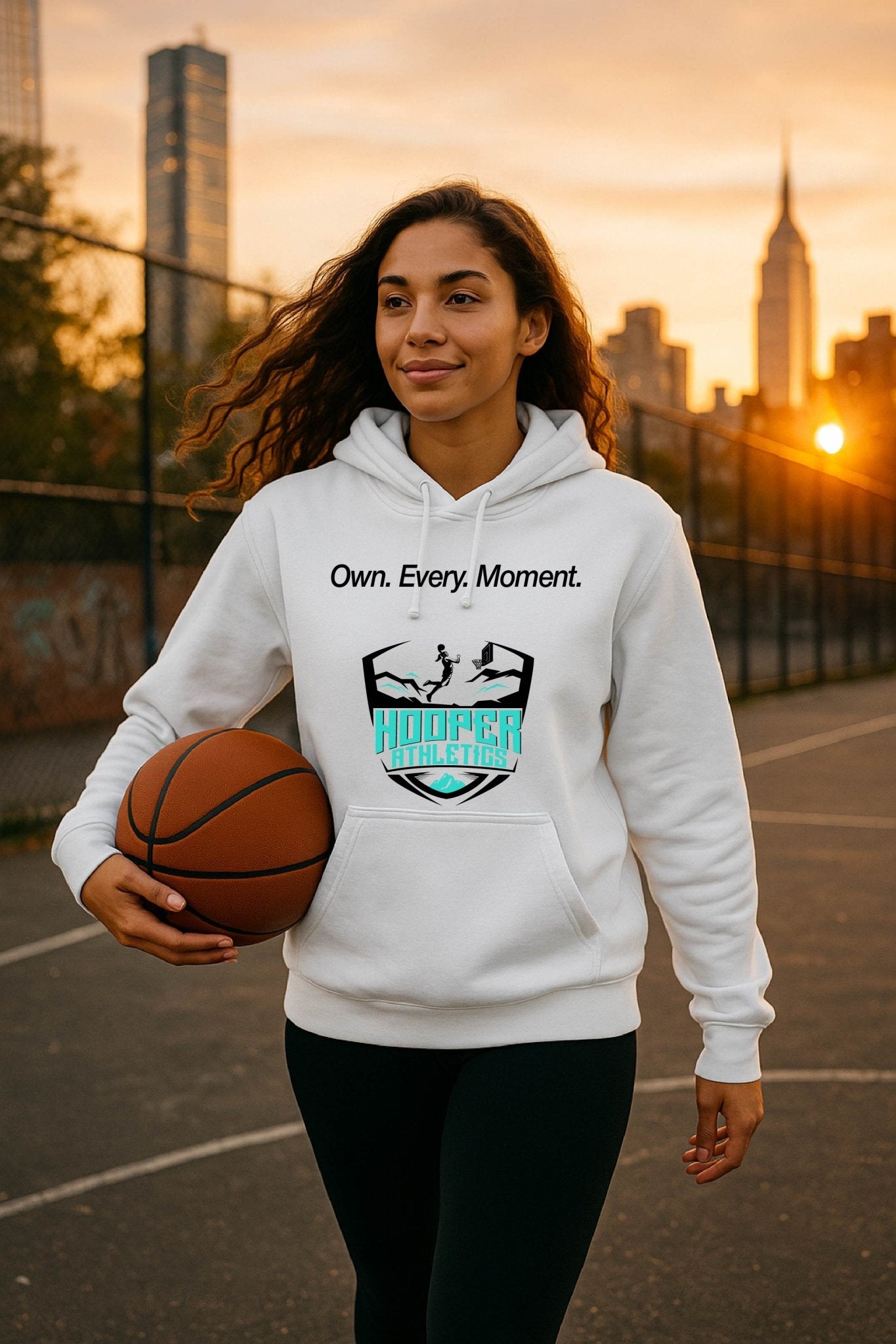 The Own Every Moment™ Crest Hoodie – Motivational Basketball Hoodie for Hoopers | Hooper Athletics – Own. Every. Moment.