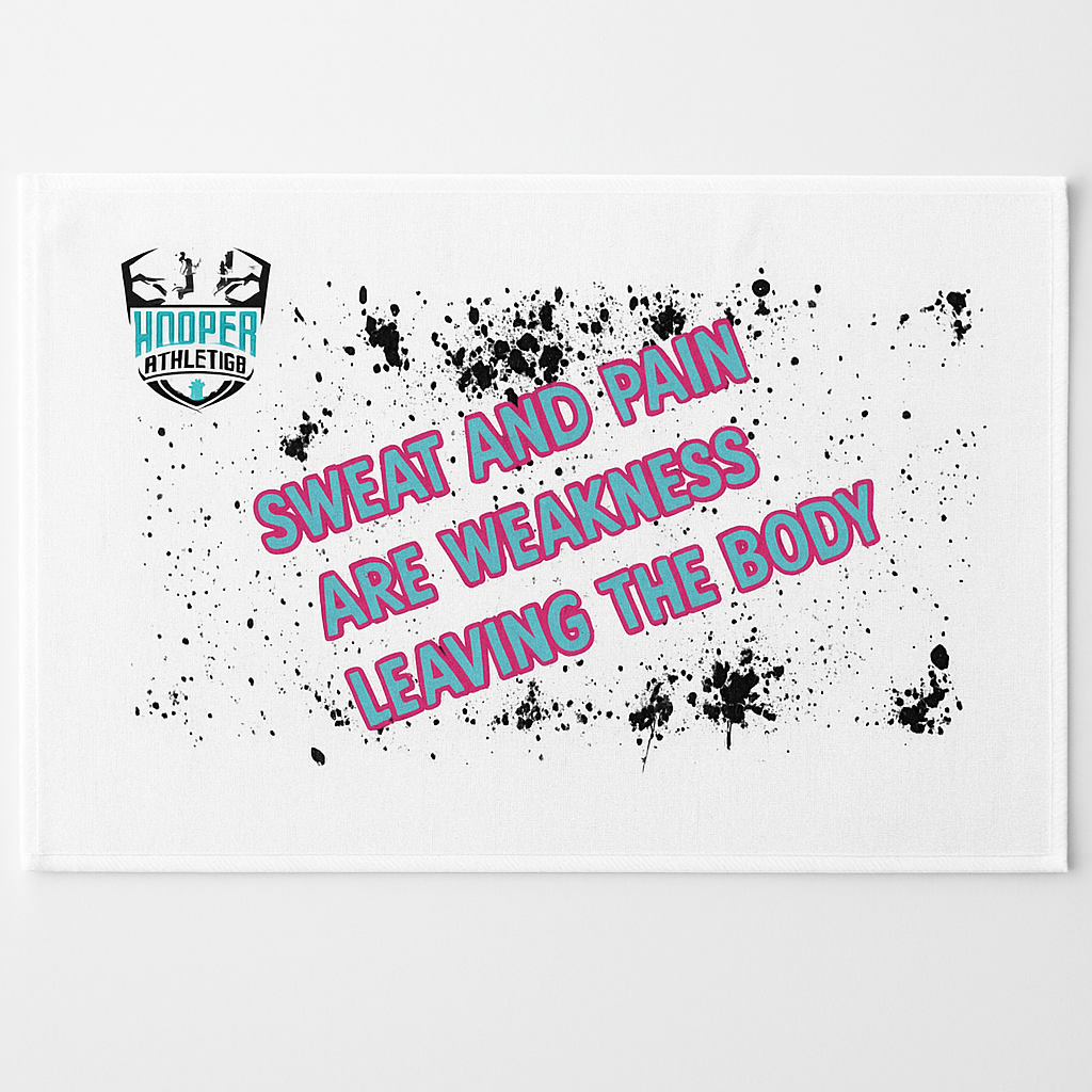White Hooper Sports Towel β 16" x 26" Cotton Rally Towel | Hooper Athletics β Own. Every. Moment.
