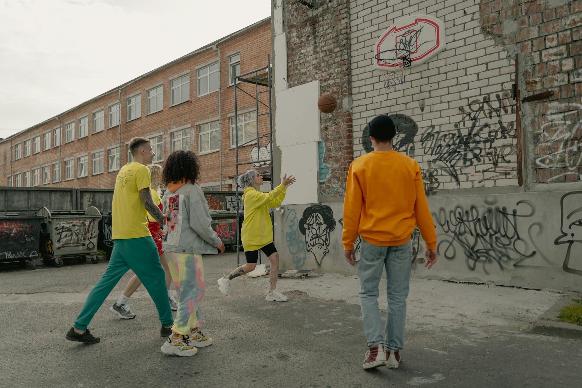 people playing basketball