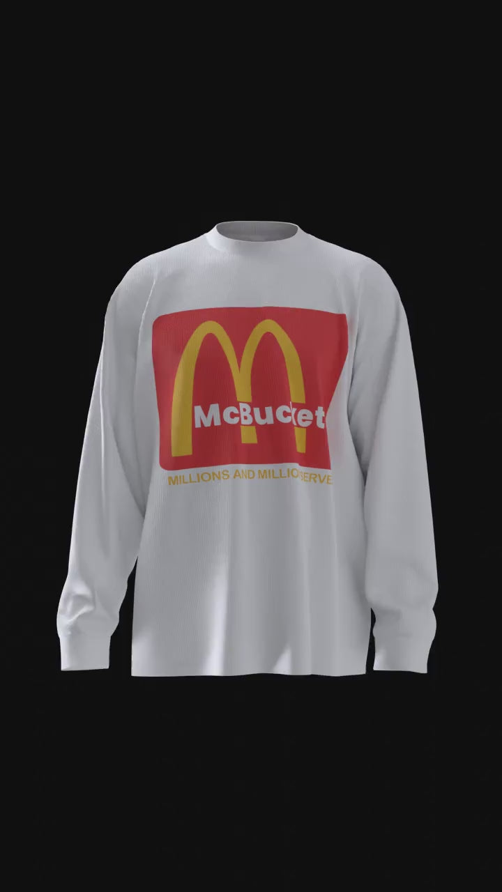 McBucket’s Basketball Performance Shirt | Hooper Athletics in white – women's basketball apparel -3D