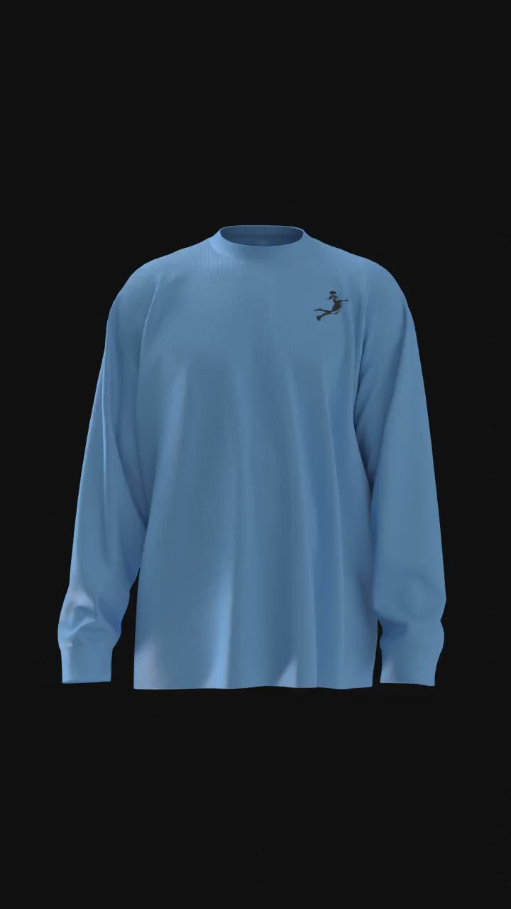 The Official Hooper Athletics Performance Shirt in blue – women's basketball apparel - 3D