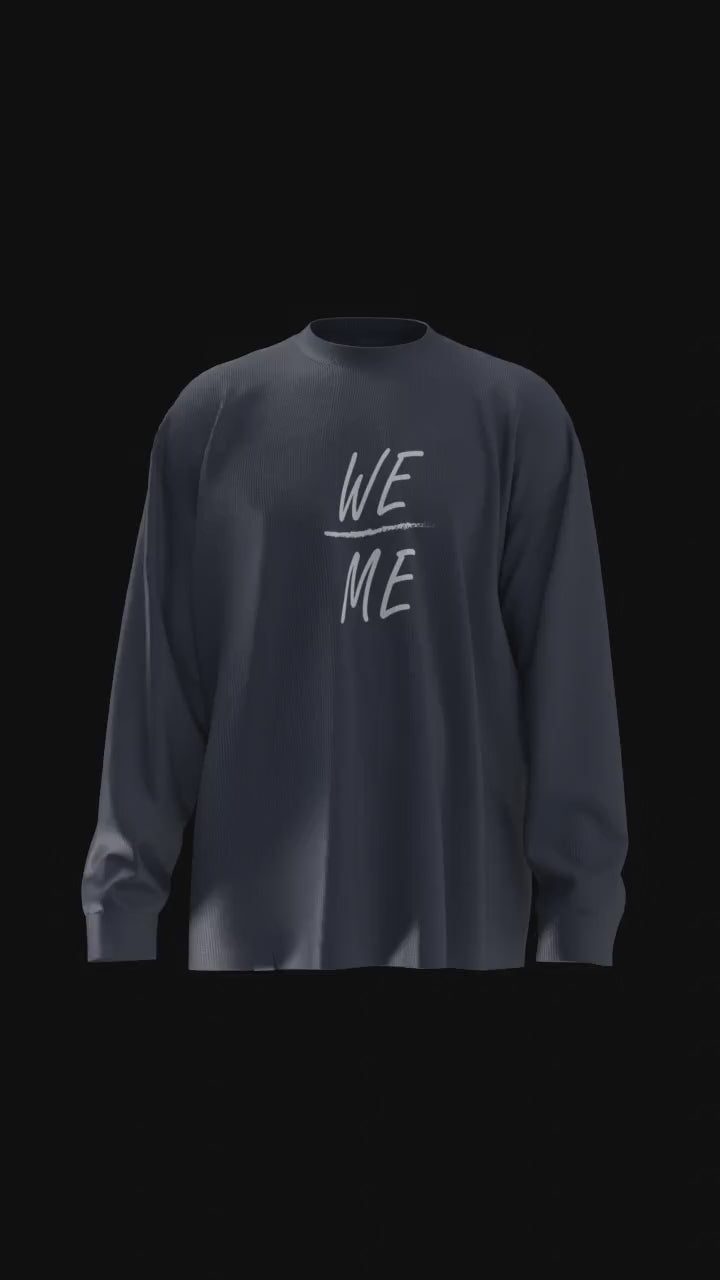 We Over Me: Team First Performance Shirt in navy – women's basketball apparel -3D