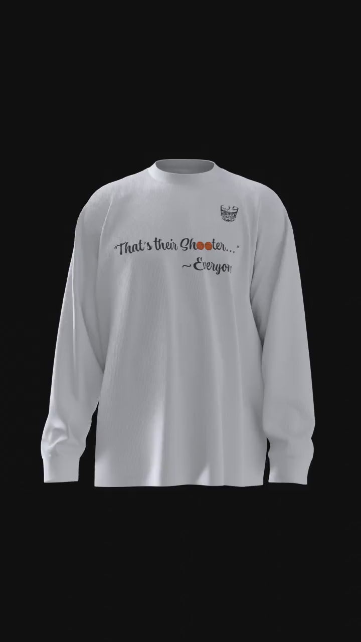 That’s Their Shooter Shirt – Hooper Athletics Long Sleeve Performance Tee – women's basketball apparel -3D