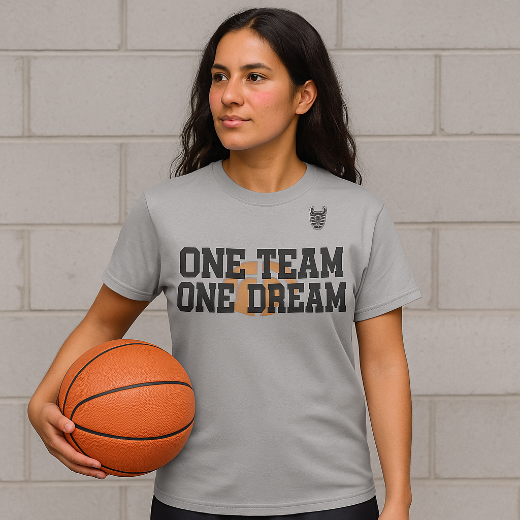 One Team One Dream Basketball Shirt | Hooper Athletics Tee – women's basketball apparel 