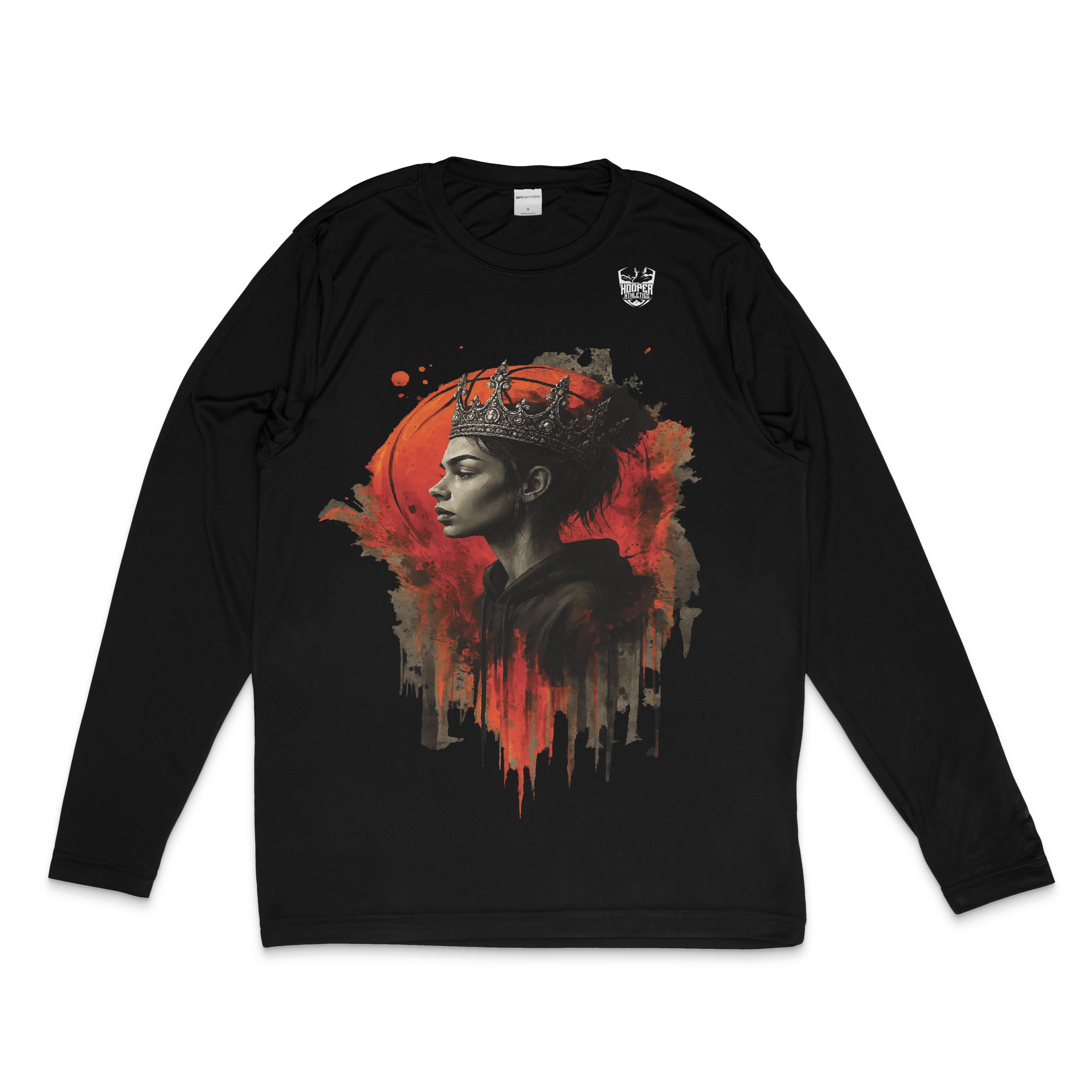 The Royal Drip | Queen Silhouette Series in black – women's basketball apparel - front