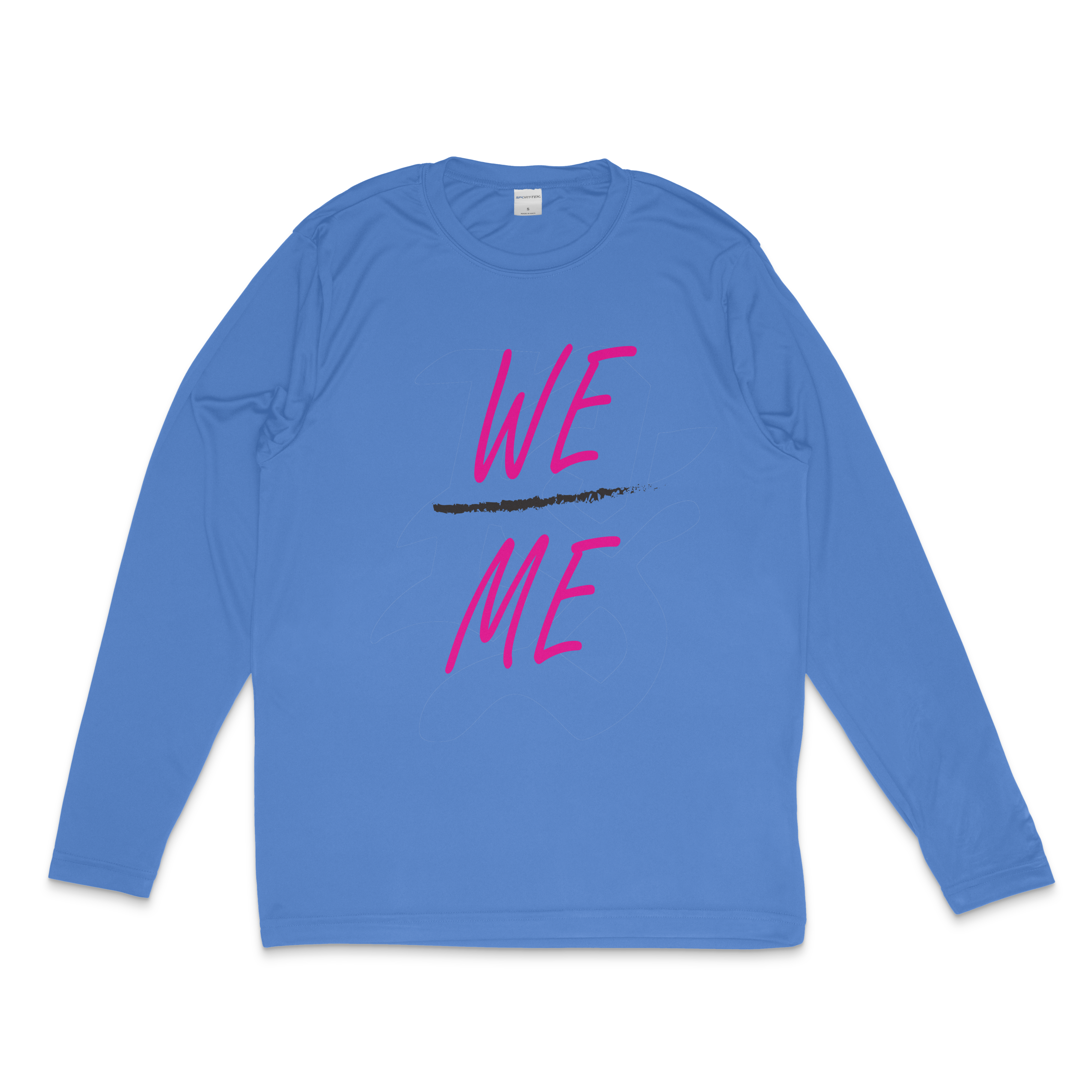 We Over Me: Team First Performance Shirt in blue – women's basketball apparel -front