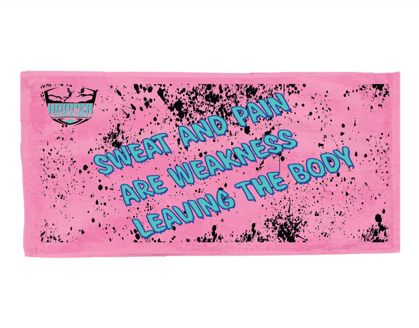 Pink Hooper Sports Towel – 16" x 26" Cotton Rally Towel | Hooper Athletics – Own. Every. Moment.