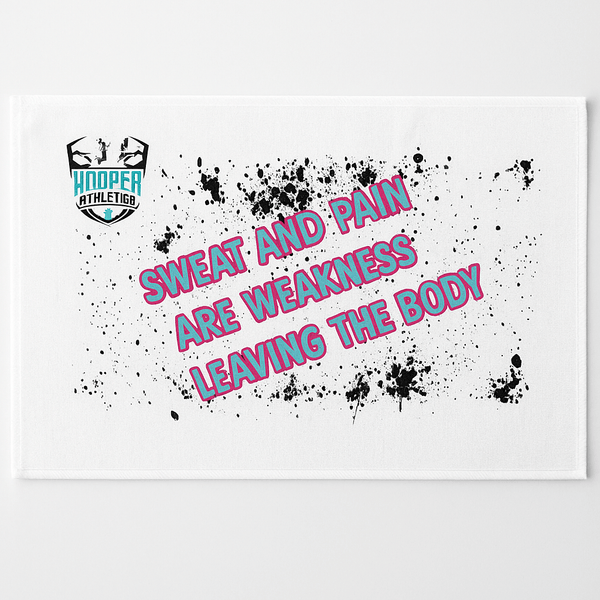 White Hooper Sports Towel – 16" x 26" Cotton Rally Towel | Hooper Athletics – Own. Every. Moment.