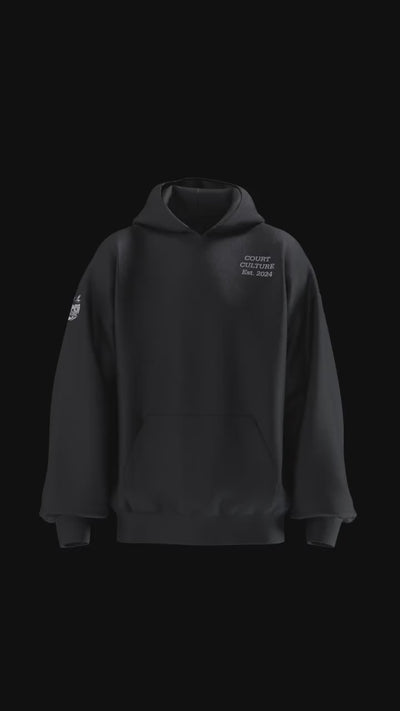 Built on Blacktop Hoodie – Hooper Athletics Streetball Collection in black – women's basketball apparel - 3D