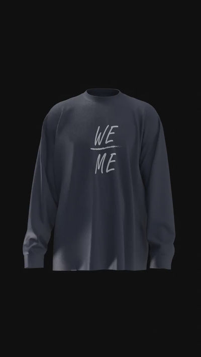 We Over Me: Team First Performance Shirt in navy – women's basketball apparel -3D

