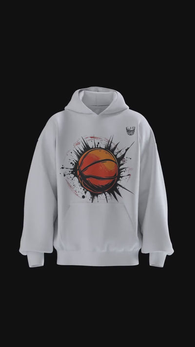 The Breakout Hoodie | Bold Basketball Streetwear by Hooper Athletics in white – women's basketball apparel 3D